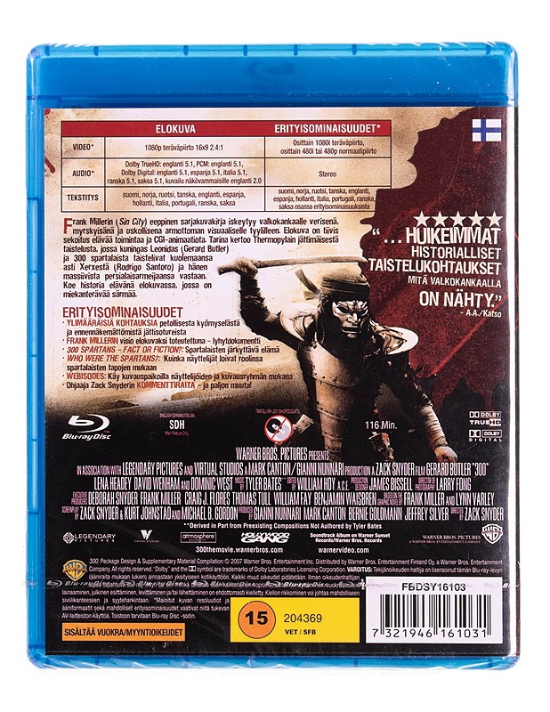 300 - Blu-ray - Blu-ray-levyt - 10105592753 - 1