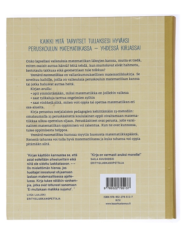 Ymmärrä matematiikkaa : 23-metodilla menestykseen - Johnsen, Anne Lene - Lastenkirjat - 10105592890 - 1
