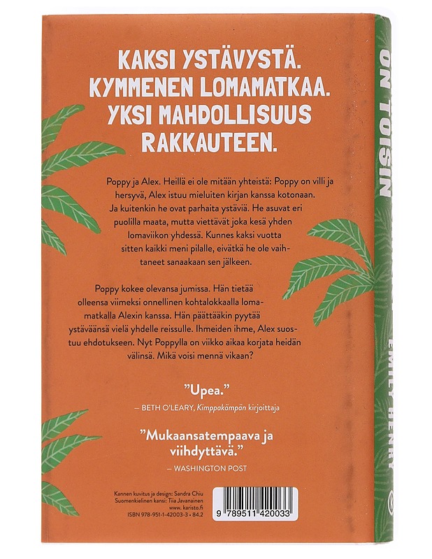 Lomalla kaikki on toisin - Henry, Emily - Romaanit ja novellit - 10105593016 - 1
