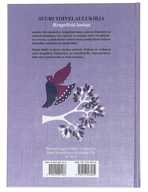 Suuri toivelaulukirja. Hengellisiä lauluja - Kari, Virpi - Musiikki- ja elokuvakirjat - 10105593143 - 1