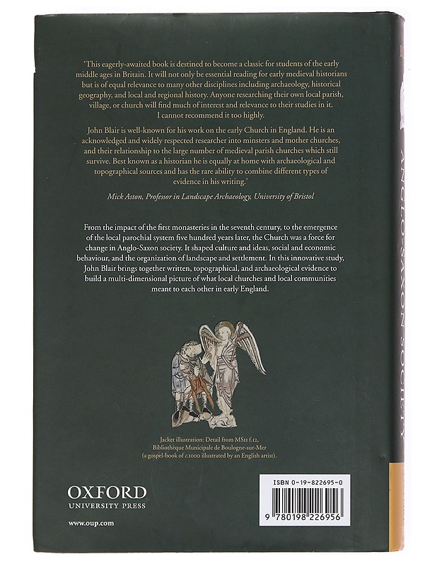 The Church in Anglo-Saxon Society - John Blair - Historiakirjat - 10105593277 - 1