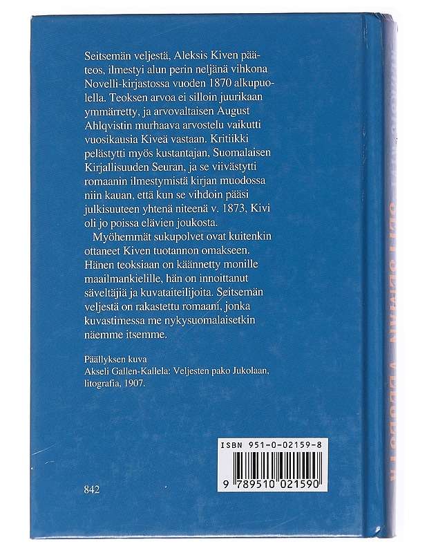 Seitsemän veljestä - Kivi, Aleksis - Romaanit ja novellit - 10105593370 - 1