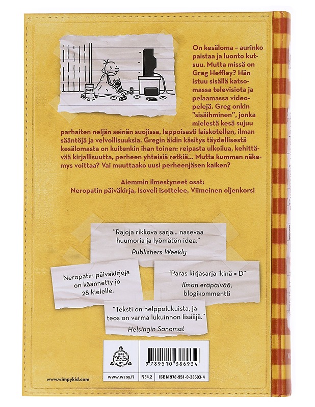 Neropatin päiväkirja / 4 Kovan onnen kesä : Greg Heffleyn julkaisu - Kinney, Jeff - Lastenkirjat - 10105593391 - 1
