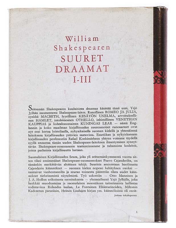 William Shakespearen suuret draamat III osa - Hamlet ja Othello - William Shakespeare - Runot ja näytelmät - 10105593504 - 1