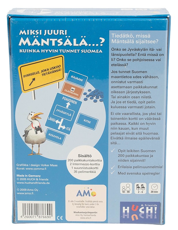 AMO Miksi Juuri Mäntsälä...? -lautapeli - Lautapelit - 10105593609 - 1