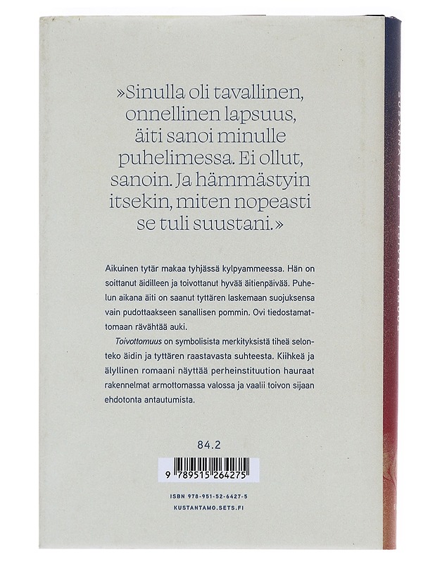 Toivottomuus - Susanna Hast - Romaanit ja novellit - 10105593744 - 1