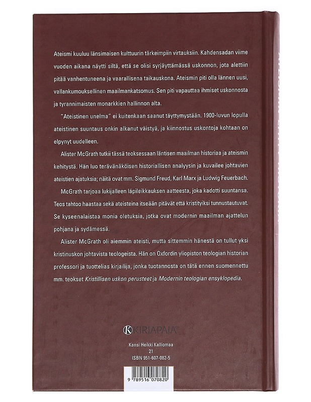 Ateismin lyhyt historia - McGrath - Tietokirjat - 10105593749 - 1