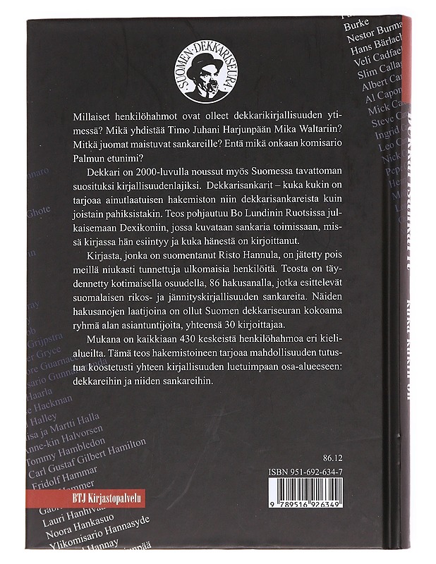 Dekkarisankarit : kuka kukin on - Hannula, Risto - Tietokirjat ja oppaat - 10105593794 - 1