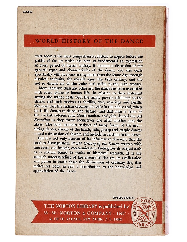 World History of The Dance - Sachs, Curt - Historiakirjat - 10105593819 - 1