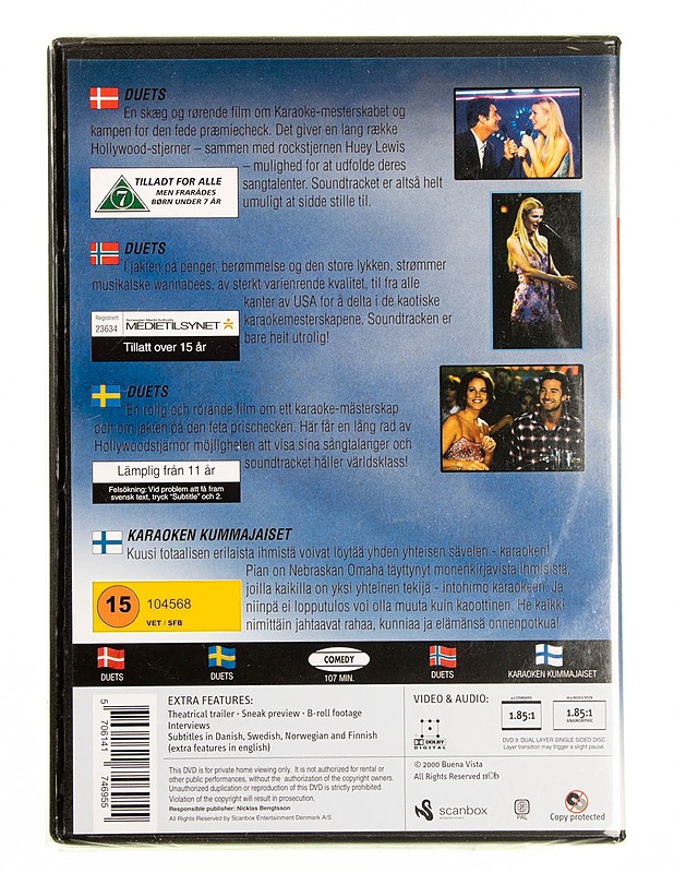 Duets DVD - DVD-elokuvat - 10105593877 - 1