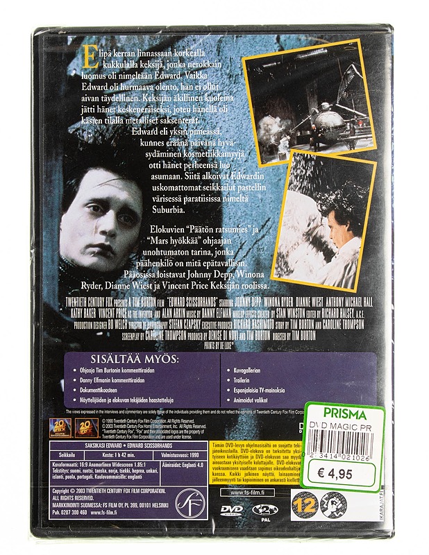 Saksikäsi Edward DVD - DVD-elokuvat - 10105593936 - 1