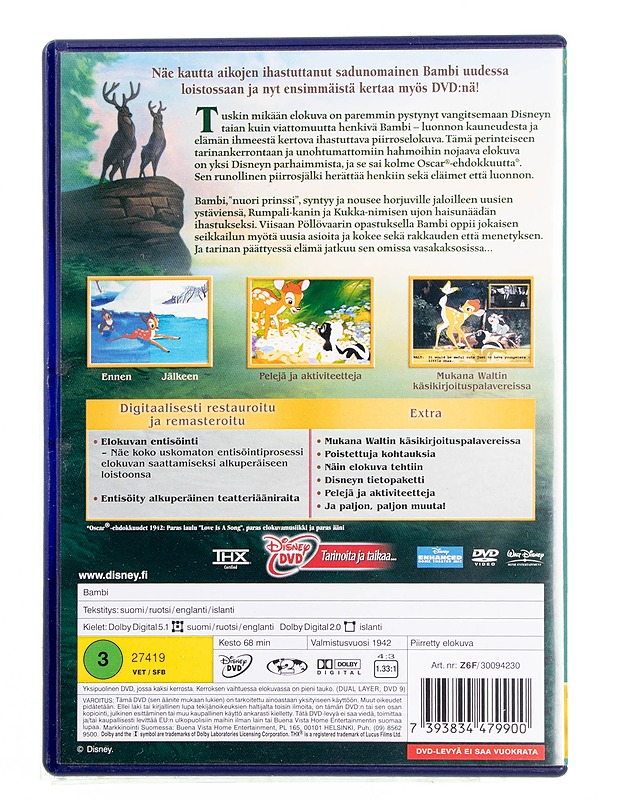 Bambi DVD - DVD-elokuvat - 10105593938 - 1