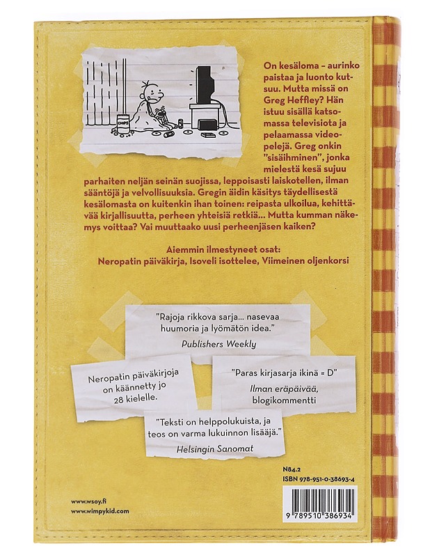Neropatin päiväkirja / 4 Kovan onnen kesä : Greg Heffleyn julkaisu - Kinney, Jeff - Nuorten kirjat - 10105593961 - 1