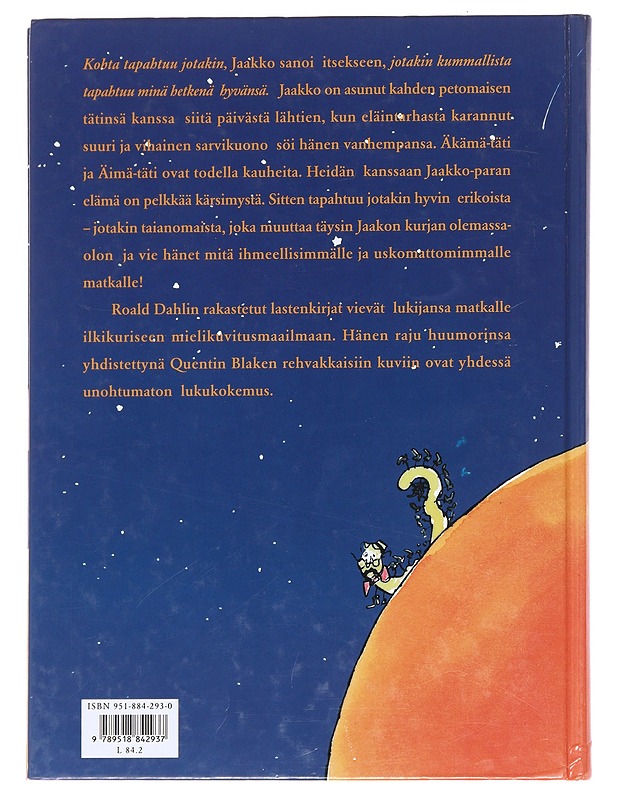 Jaakko ja jättipersikka - Dahl, Roald - Lastenkirjat - 10105593968 - 1