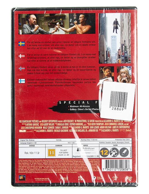 Birdman DVD - DVD-elokuvat - 10105593970 - 1