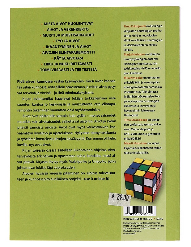 Pidä aivosi kunnossa - Kivipelto, Miia - Tietokirjat ja oppaat - 10105594030 - 1