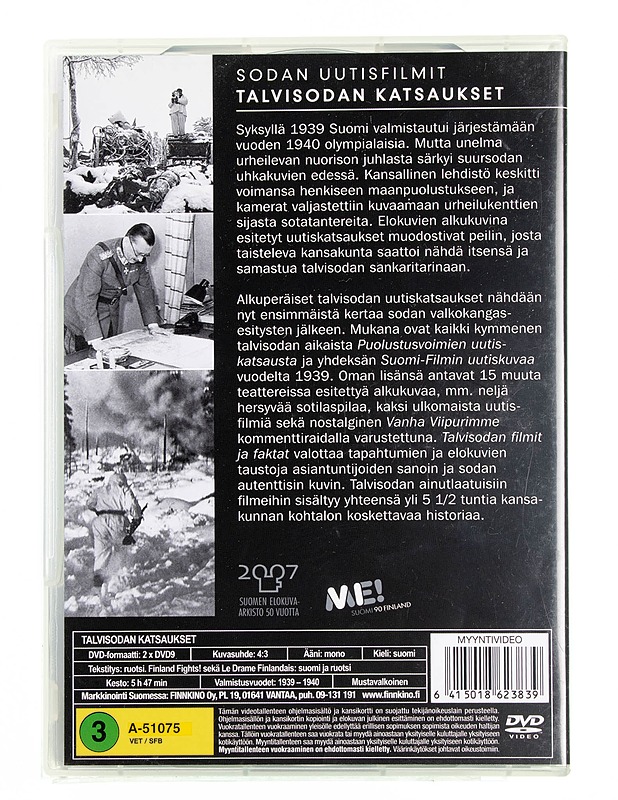 Sodan uutisfilmit Talvisodan katsaukset DVD  - DVD-elokuvat - 10105594046 - 1