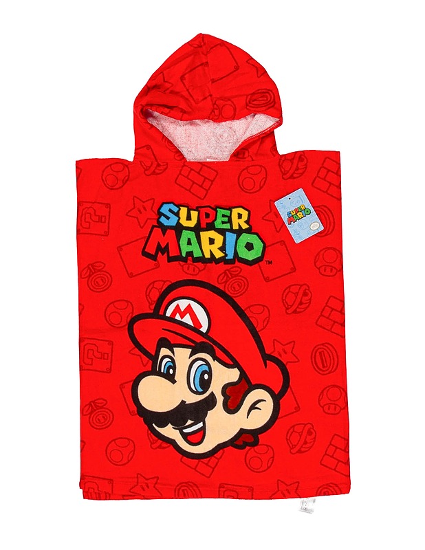 SUPER MARIO kylpyponcho, 60x120 cm - Pyyhkeet - 10105594188 - 0