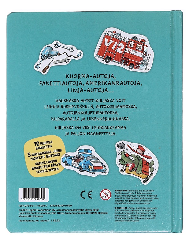 Autot : magneettileikkikirja - Mauri Kunnas - Lastenkirjat - 10105594249 - 1