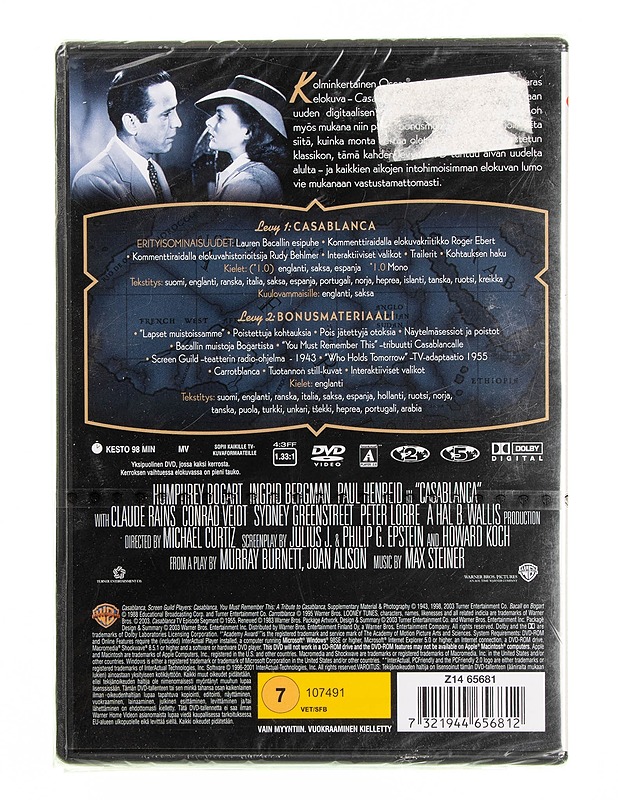 Casablanca DVD - DVD-elokuvat - 10105594292 - 1