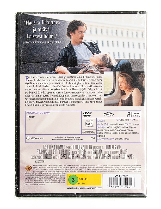 Rakkautta ennen aamua - dvd - DVD-elokuvat - 10105594309 - 1