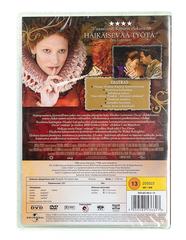 Elisabet Kultainen Aikakausi DVD - DVD-elokuvat - 10105594311 - 1