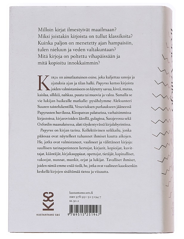 Papyrus : kirjan katkeamaton tarina - Vallejo, Irene - Historiakirjat - 10105594398 - 1