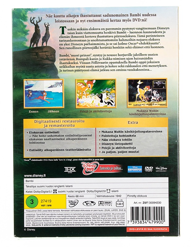 Disney : Bambi - DVD - DVD-elokuvat - 10105594411 - 1