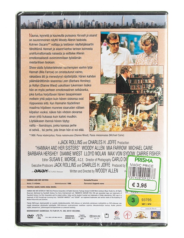 Hannah ja Sisaret DVD - DVD-elokuvat - 10105594493 - 1