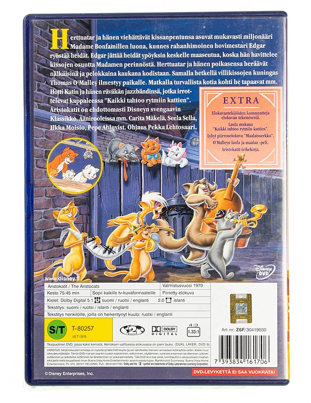 Disney : Aristokatit - DVD - DVD-elokuvat - 10105594516 - 1