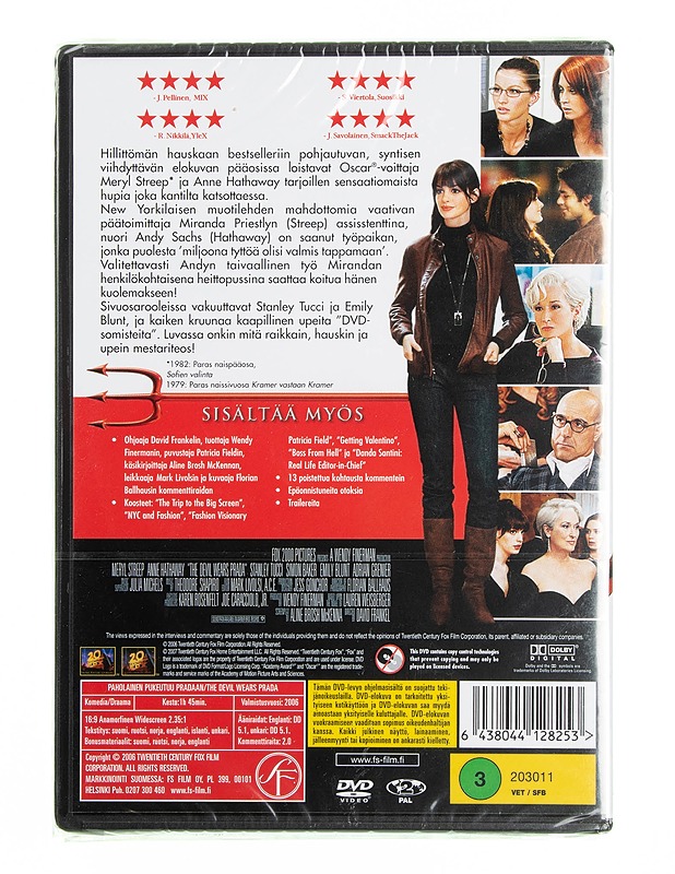 Paholainen Pukeutuu Pradaan DVD - DVD-elokuvat - 10105594520 - 1
