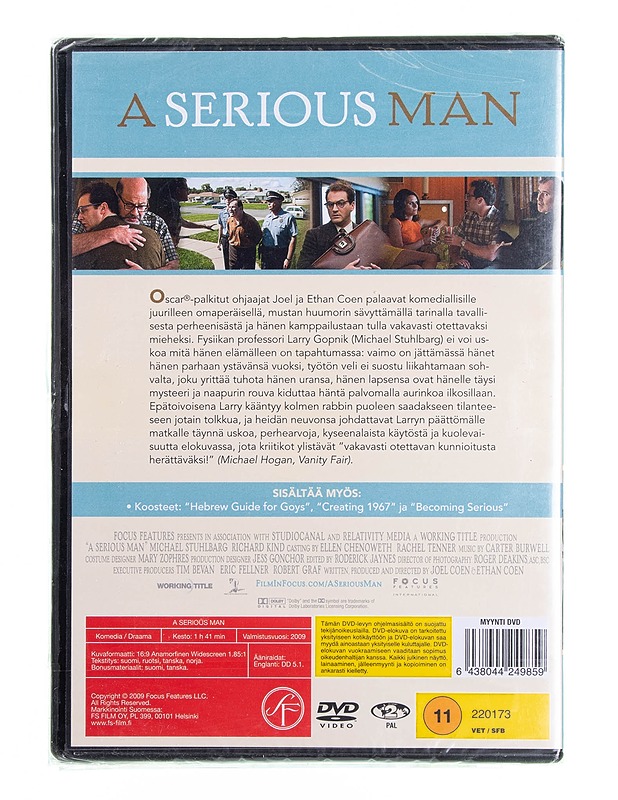 A Serious Man DVD - DVD-elokuvat - 10105594547 - 1