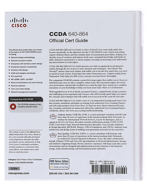Official Cert Guide: CCDA 640-864 - Anthony Bruno - Tietokirjat ja oppaat - 10105594589 - 1