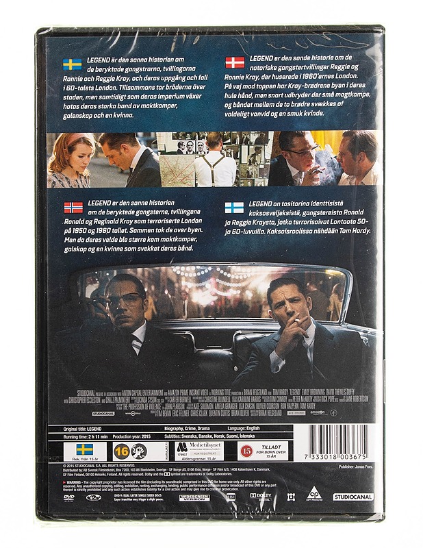 Legend DVD - DVD-elokuvat - 10105594604 - 1