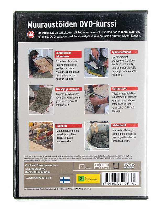 Rakentajakoulu: Sisämuuraustyöt DVD - DVD-elokuvat - 10105594623 - 1