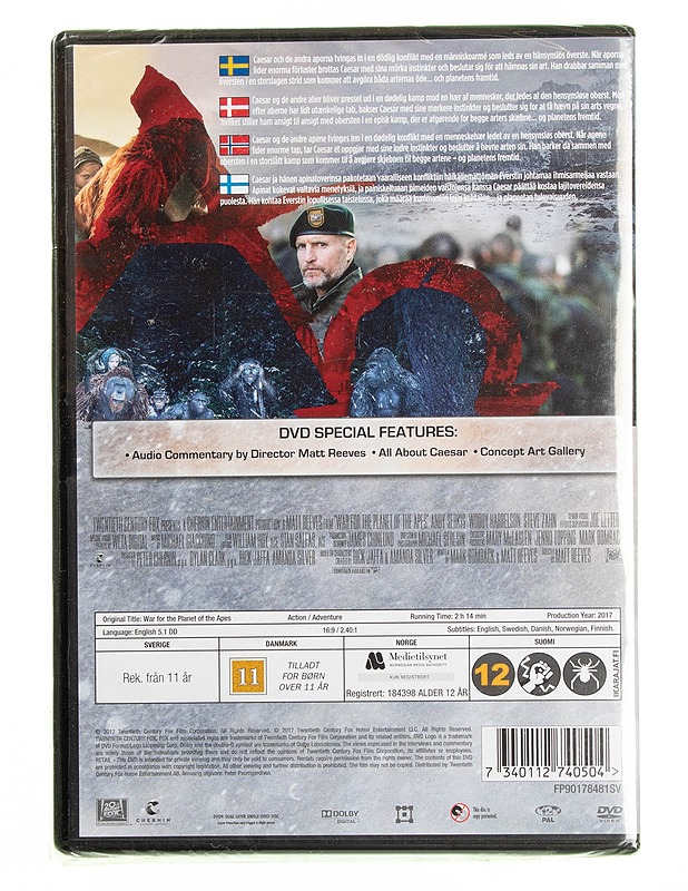 War of the Planet of the Apes - DVD - DVD-elokuvat - 10105594647 - 1