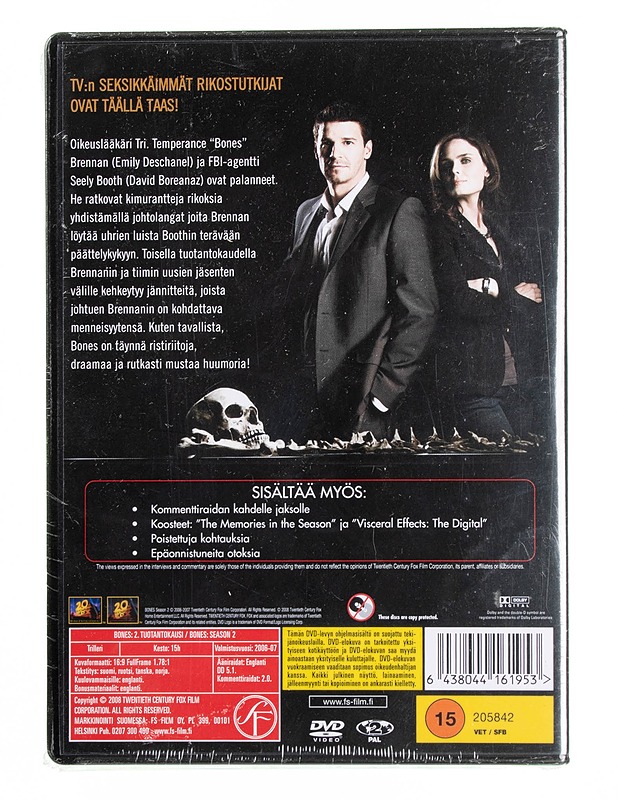 Bones : Kausi 2 - DVD - DVD-elokuvat - 10105594656 - 1