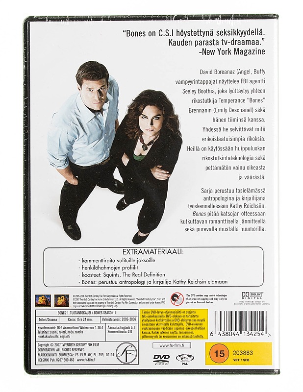 Bones : Kausi 1 - DVD - DVD-elokuvat - 10105594661 - 1