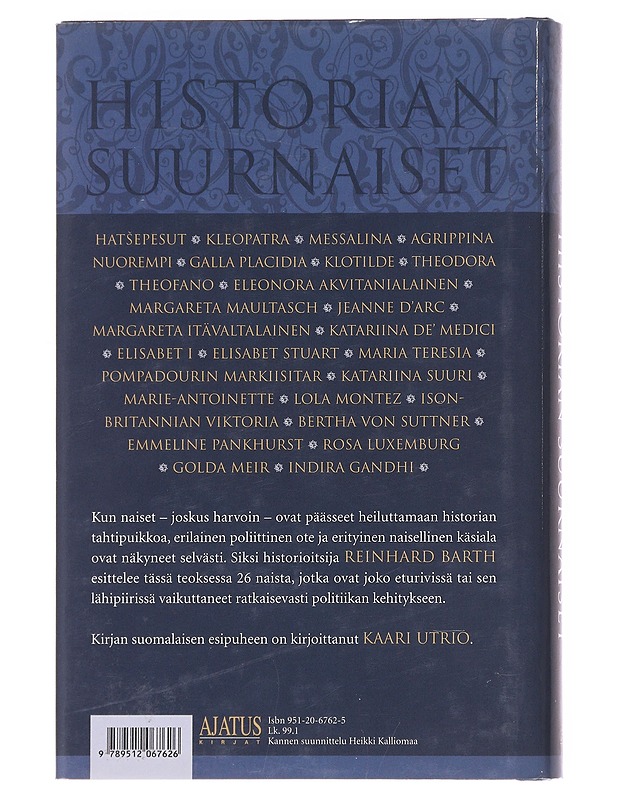 Historian suurnaiset - Barth, Reinhard - Historiakirjat - 10105594687 - 1