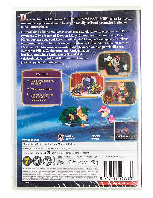 Disney : Mestarietsivä Basil Hiiri - DVD - DVD-elokuvat - 10105594692 - 1