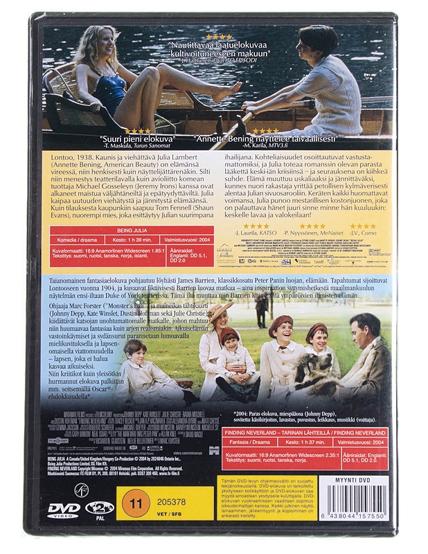 Finding Neverland - dvd - DVD-elokuvat - 10105594718 - 1