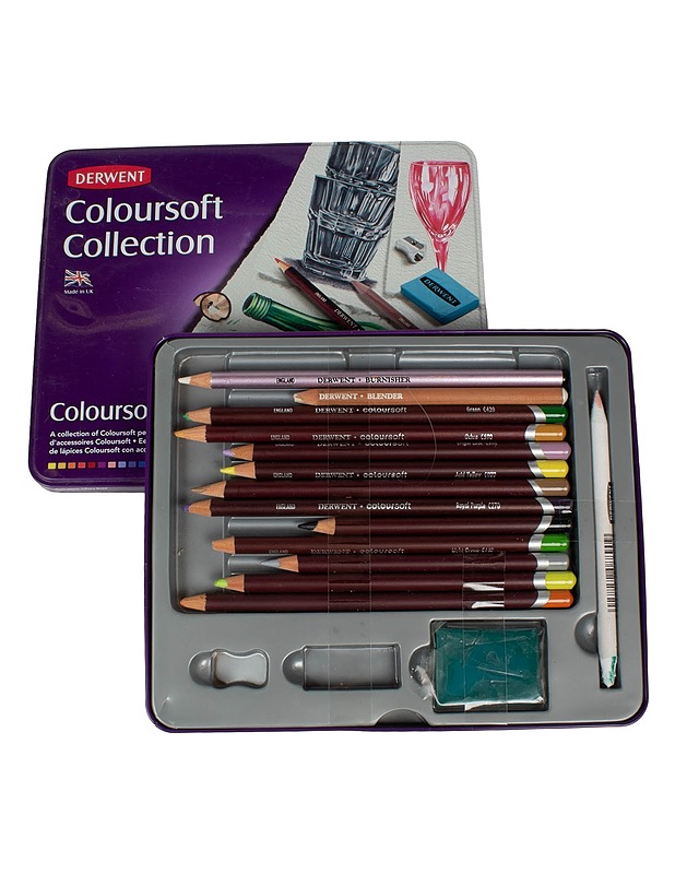 DERWENT Coloursoft Collection, 30 kpl + lisävarusteet - Askartelu - 10105594745 - 0