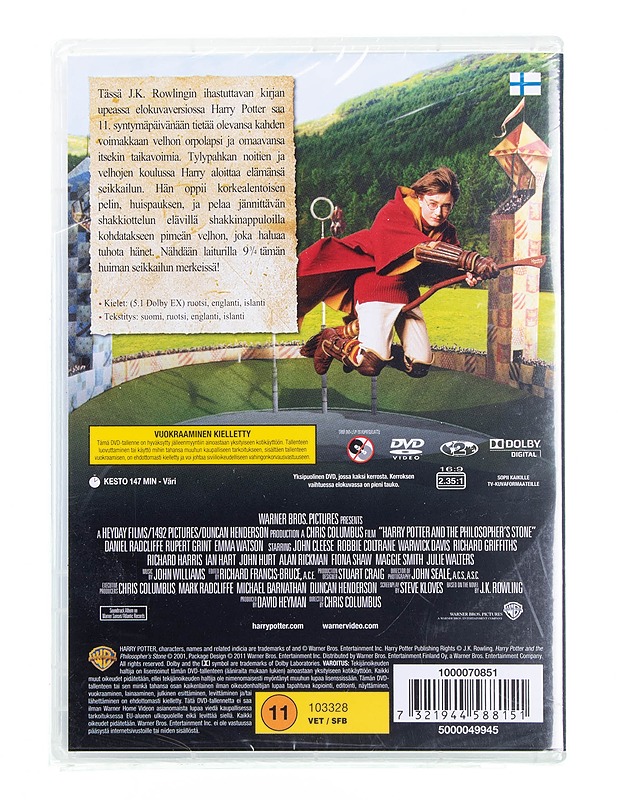 Harry Potter ja viisasten kivi DVD - DVD-elokuvat - 10105594747 - 1
