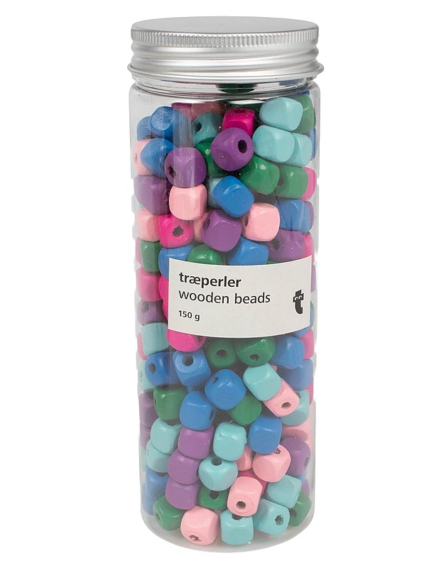 Värikkäät puuhelmet, 150 g/prk - Askartelu - 10105594823 - 0