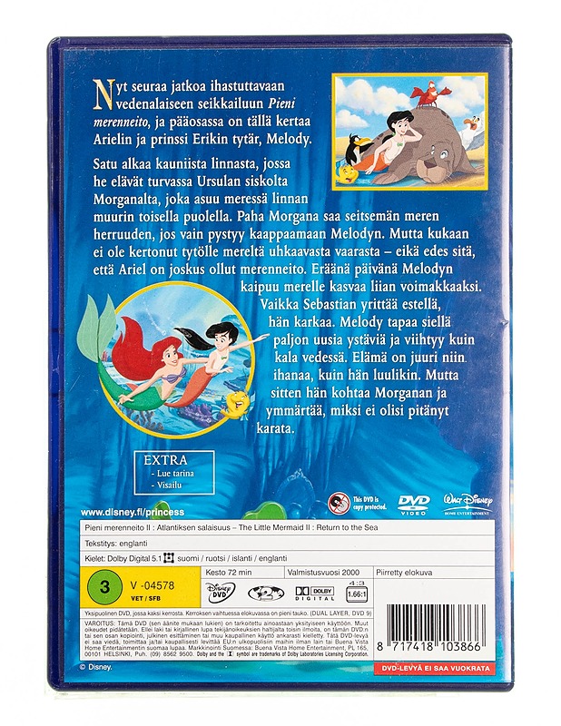 Pieni merenneito II: atlantiksen salaisuus - DVD - DVD-elokuvat - 10105594846 - 1