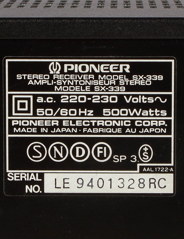 PIONEER SX-339 vahvistin - Audio - 10105594853 - 3
