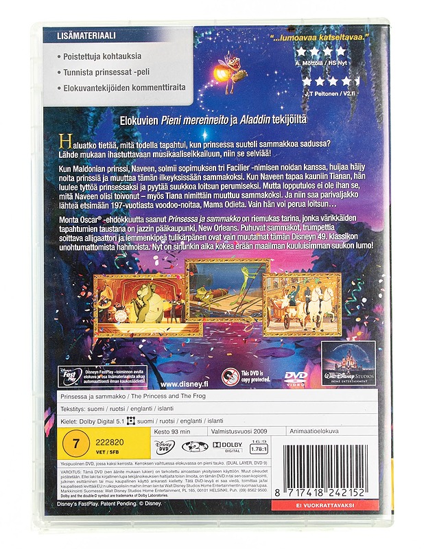 Disney : Prinsessa ja sammakko - DVD - DVD-elokuvat - 10105594861 - 1