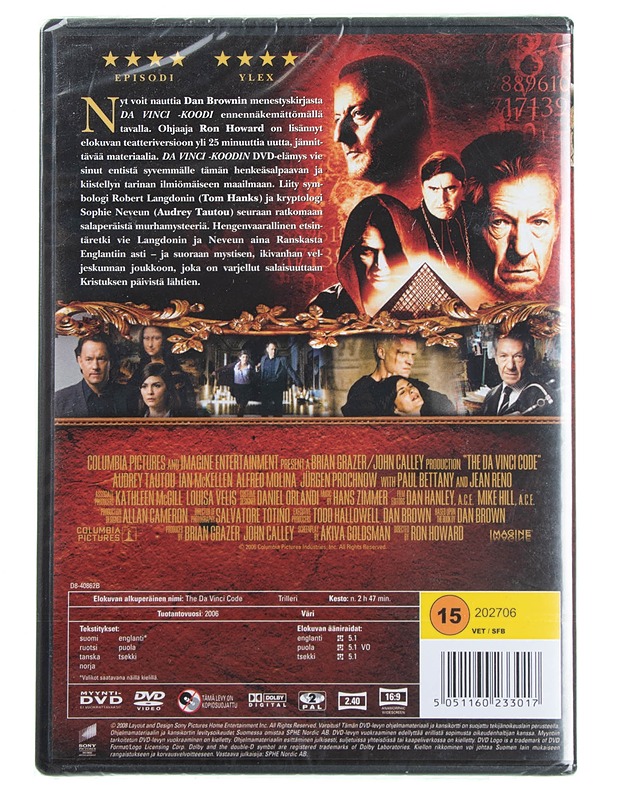 DaVinci-koodi - dvd - DVD-elokuvat - 10105594948 - 1