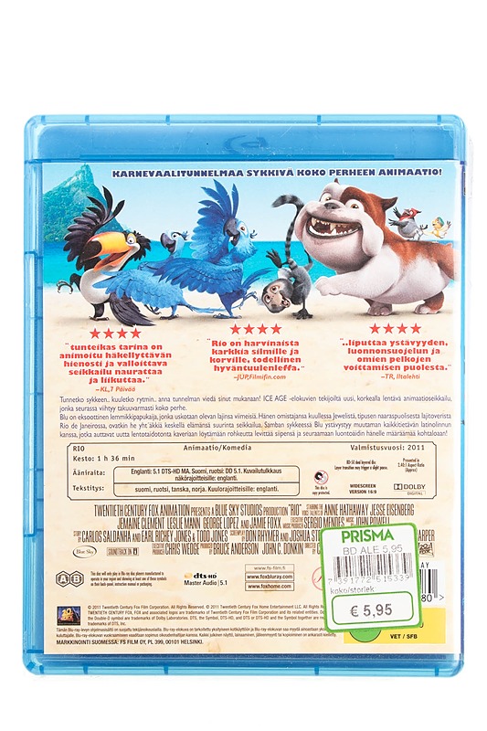 Rio - Blu-Ray - Blu-ray-levyt - 10105594955 - 1