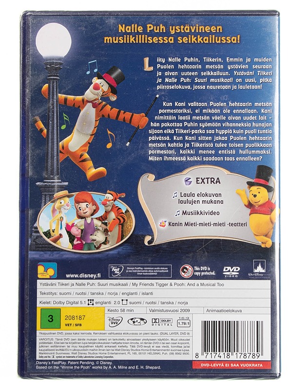 Ystäväni Tiikeri ja Nalle Puh: suuri musikaali - dvd - DVD-elokuvat - 10105594958 - 1